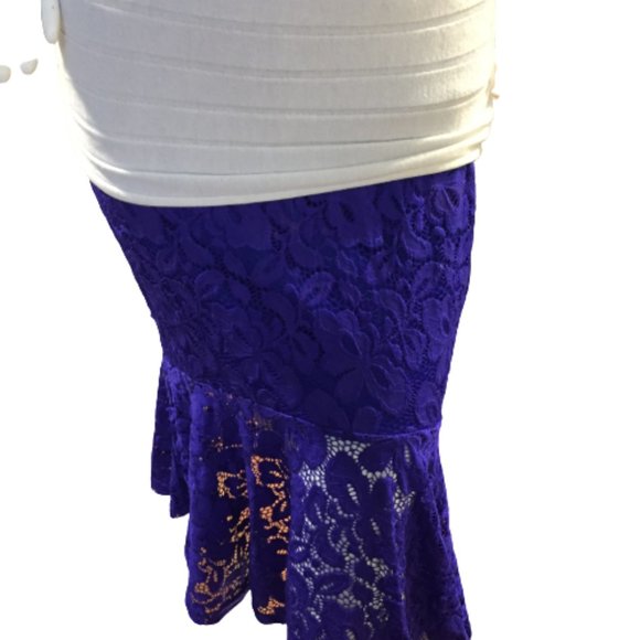 Another Story Size  L Royal Blue Skirt - Picture 3 of 6